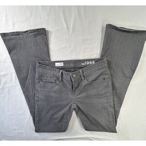 Gap 1969 Perfect Boot 26/2r Gray Jeans Pants‎ With Wear On Hem Western